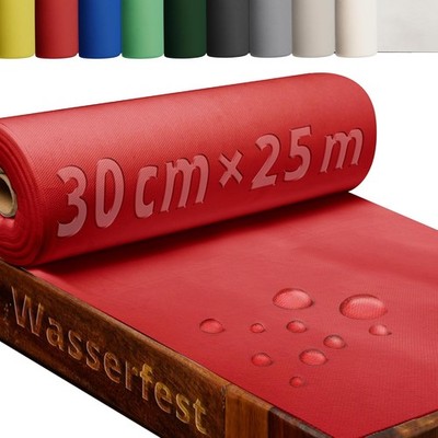 DecoHomeTextil Tischläufer Rolle Tischdeckenrolle Vliesstoff Vlies Rot 0.3 x 25 