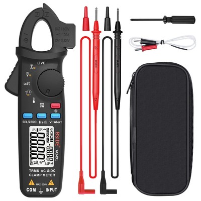 BSIDE ACM91 Digital Clamp Meter 1mA AC/DC Current True RMS 6000 Count Multimeter