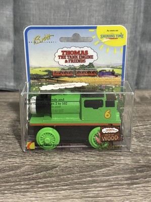 1992 Shining Time Wooden Thomas Train 2nd Version Percy! Box & Catalog!