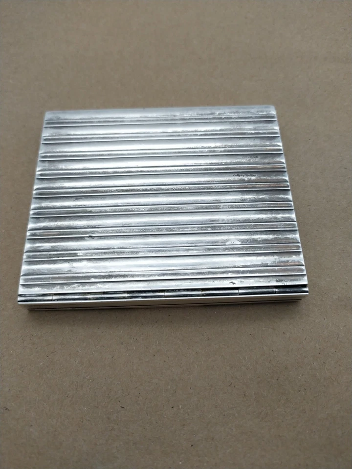 Ancien poudrier en argent .Art déco .1900 . - Photo 2/4