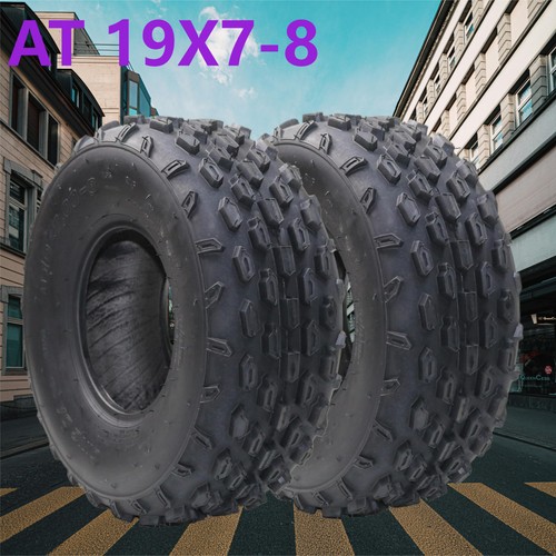 2pcs 19x7.00-8 Sport ATV Tires All Terrain AT 4 Ply Tubeless 19x7-8 19x7x8 - Picture 2 of 11