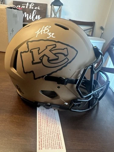 Kansas City Chiefs Nick Bolton 32 Salute to Service Signed Helmet Beckett BAS