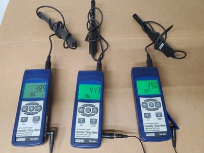 Qty 3 Reed SD-3007 Temperature Humidity Meter Hygrometer USB/SD Card Data Logger