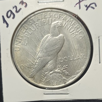 1923  XF Peace Dollar $1 Silver Coins Circulated Uncertified rare 