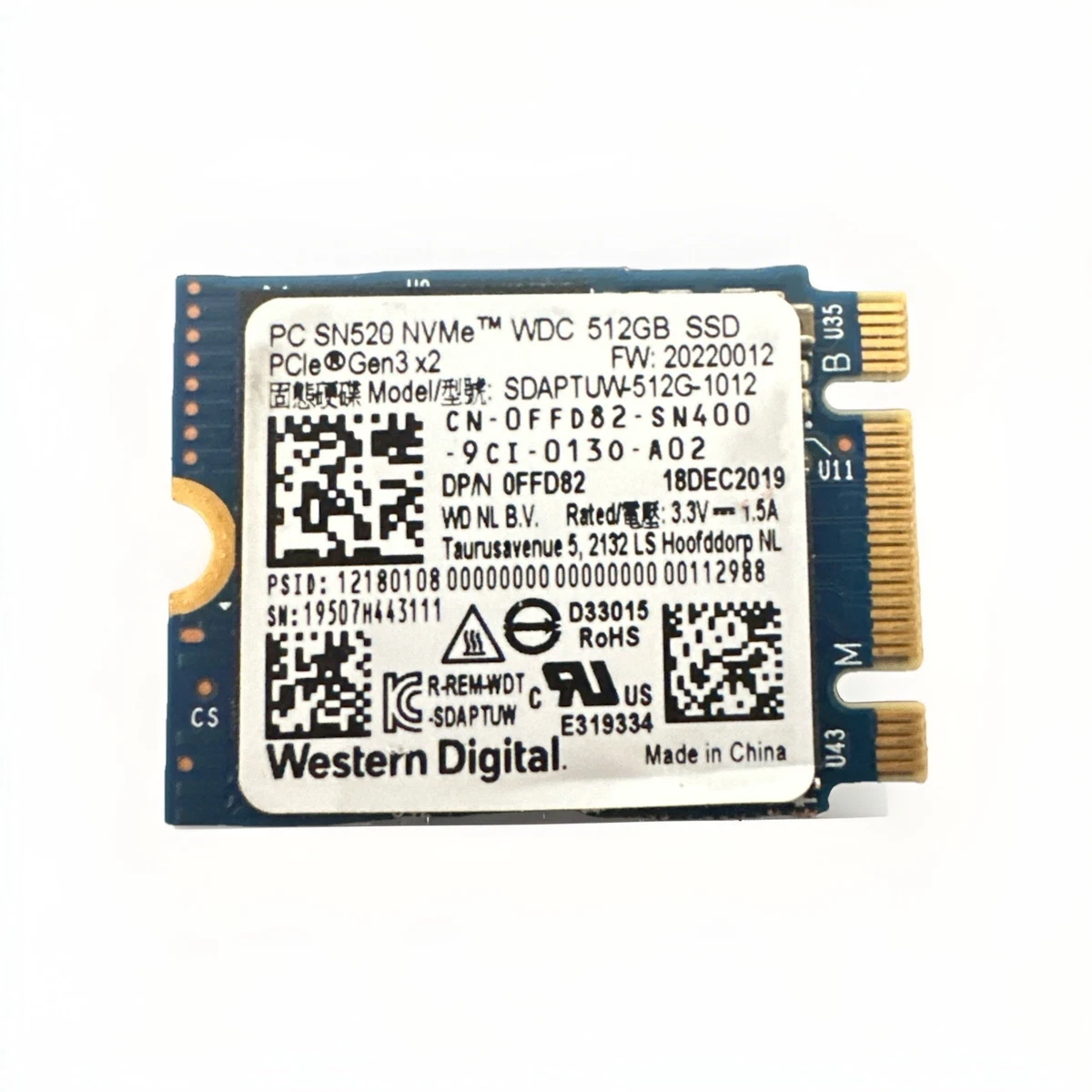 Western Digital M.2 Interface 512 GB Solid State Drives for sale