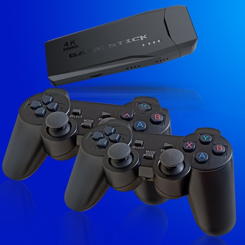 64GB 20000+ Retro Games Video Game Console TV Stick 4K HDMI Wireless Controller