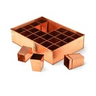 Seed Starter Tray Copper Metal Seedling Tray with 24 Tapered Plant Starter Pots