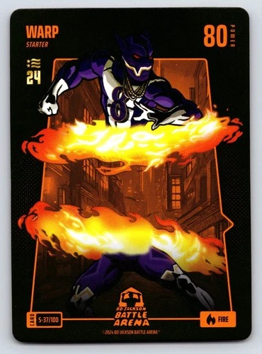 Bo Jackson Battle Arena WARP FIRE #S-37/100 - Lamar Jackson 2024 NSCC Exclusive