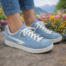 Vintage Skechers Sky Blue Suede Sneakers Lace Size 7