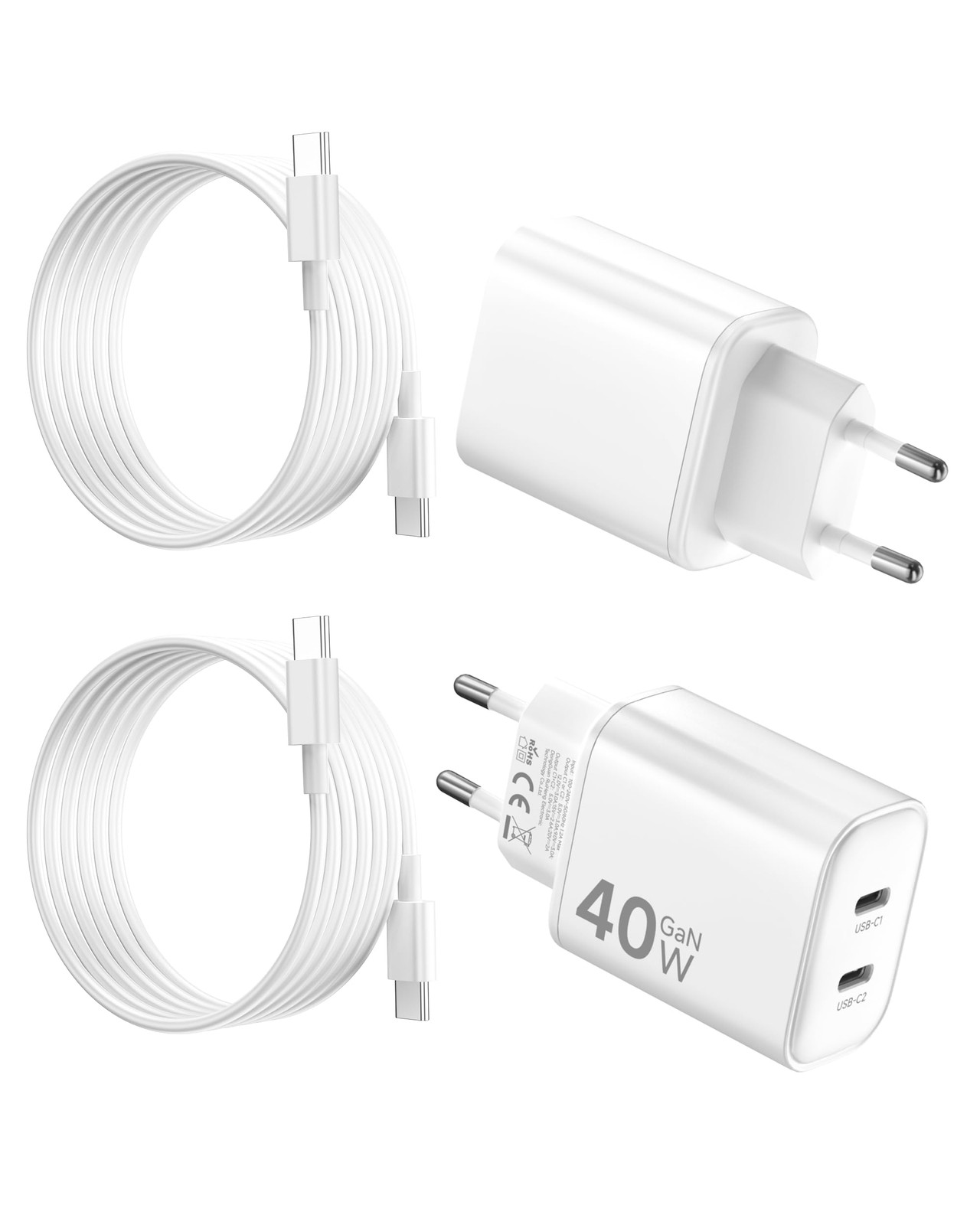 Chargeur Rapide iPhone 17Pro 40W Évitez la Surchauffe avec ce Double USB C Pack de 2
