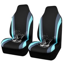 AquaShield Neoprene Waterproof Car Seat Covers Front Seats Black and Mint Blue