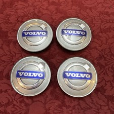 4 Oem Volvo Silver Center Hub Caps For S60 V70xc70 S80 Xc90 C70 S40 V50 C30
