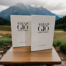 (2) MENS ACQUA DI GIO GIORGIO ARMANI EAU DE PARFUM SPRAY 1.2 ML / 0.04 FL OZ NEW