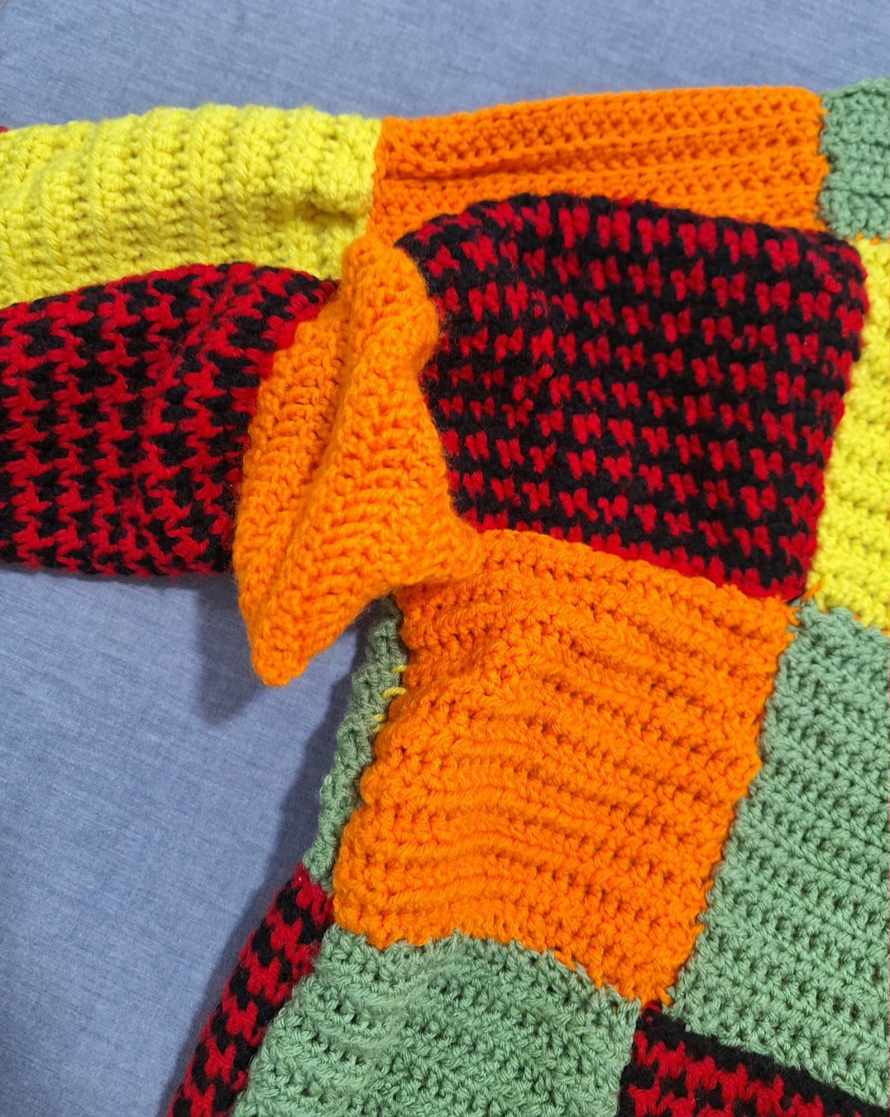 Colorblock Patchwork Wool Knit Sweater Harry Styl… - image 6