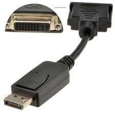 Image of 15cm DisplayPort Male Plug to DVI-D Female Socket Adapter Cable [002484]