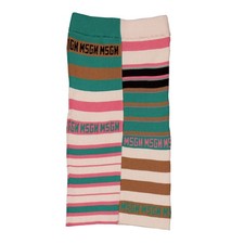 MSGM Kids Multicolor Striped Ribbed Knit Skirt