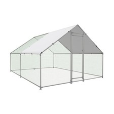 Large Metal Chicken Coop Walk-in Poultry Cage with Water-Resident and Anti-UV...