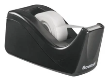 Desktop Tape Dispenser, Black Two-Tone, 1 Dispenser/Pack C60-BK