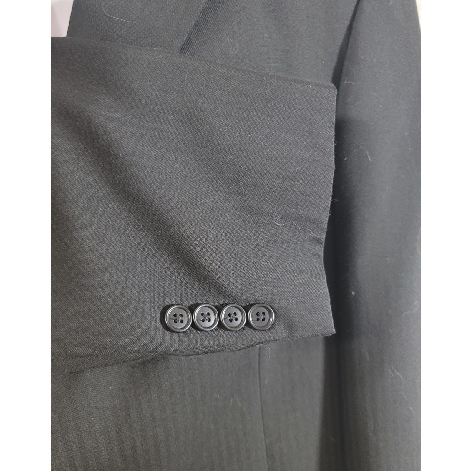 Hardwick Clothes Black 3 Button Lined Blazer 42L … - image 5