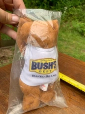 Vintage 1999 Animal Fair Promo Bush's Best Baked Beans Plush Dog Brown 7" 