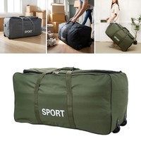 Extra Large Lightweight Folding Wheeled Holdall Luggage Cargo Travel Duffle Bag
