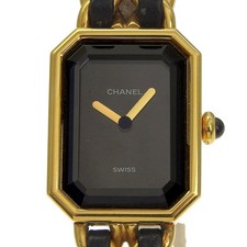 CHANEL Premiere S Watches H0001 black/gold blackDial Plated Gold/leather Q...