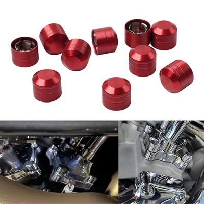 Schraubenabdeckung Motorschraubenkappen CNC 10X für Harley Touring Electra Glide