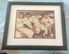 Mickey Mantle, Billy Martin Whitey Ford Joe DiMaggio Signed 11x14 Photo W/JSALOA