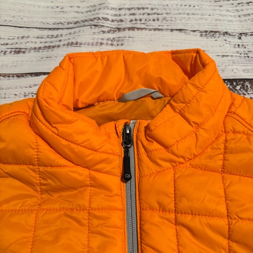 Cutter & Buck Orange Puffer Vest Golf Weathertec Full Zip Men's Size 2XL - Picture 2 of 13