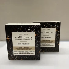 4 BATH & BODY WORKS INTO THE NIGHT WALLFLOWERS HOME FRAGRANCE 0.8 OZ REFILL BULB