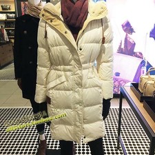 Nwt Authentic Coach Down Puffer Coat Cream Size Xs