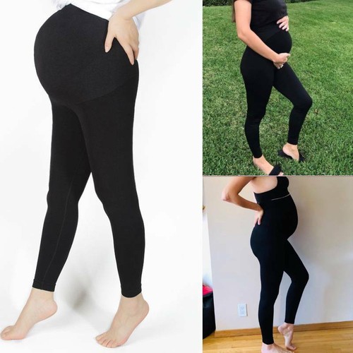 Damen-Umstandsleggings Bauchstütze Schwangerschaft Body Shaper hohe Wait Hose US - Bild 9 von 12