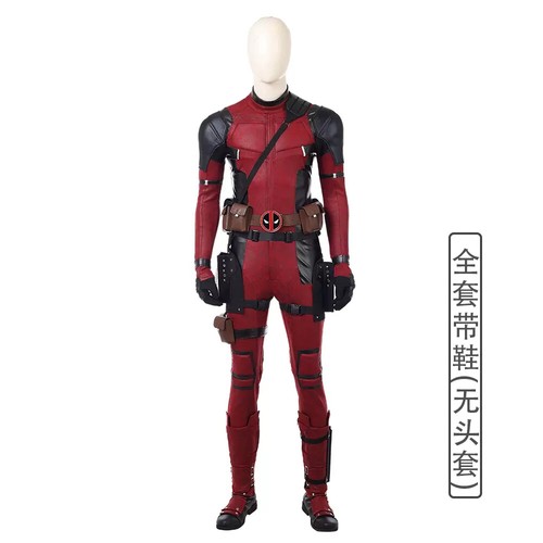 Deadpool 3 Jumpsuit Cosplay Costume Wade Wilson Accessories Halloween Suit Lot - Picture 7 of 15