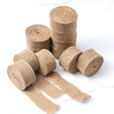 10m Natural Burlap Ribbon 1.18 Inch Jute Burlap Wired Ribbon Rustic Ribbon 1Pcs