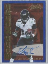 2018 Absolute Boss Hoggs Autographs Spectrum Blue Alex Collins Auto