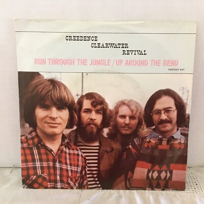 CREEDENCE  CLEARWATER  REVIVAL 7'' VINYL, UP AROUND THE BEND / run through jungle