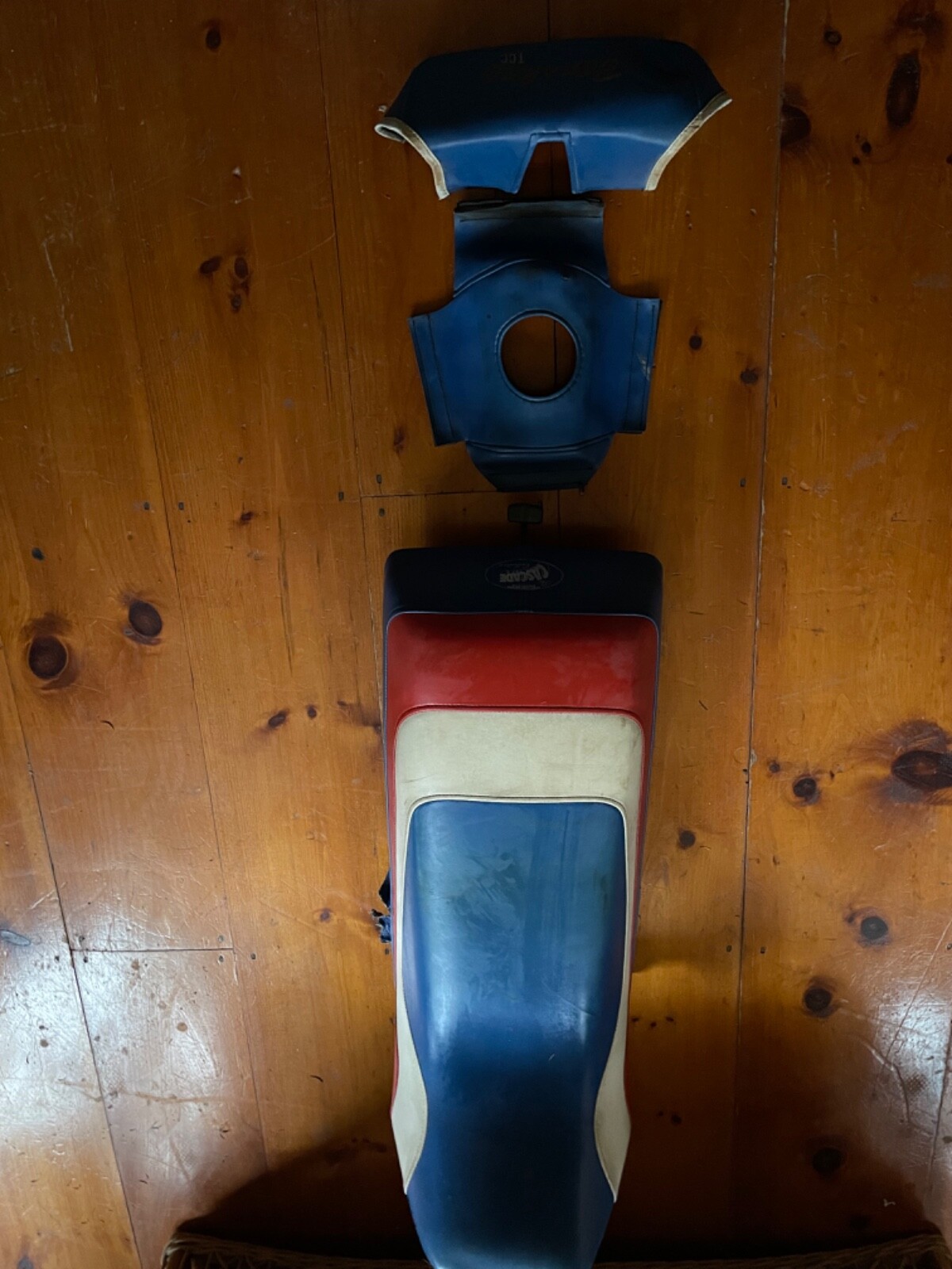 Yamaha Banshee Oem Cascade Seat Tank Grille Red White and Blue Combo