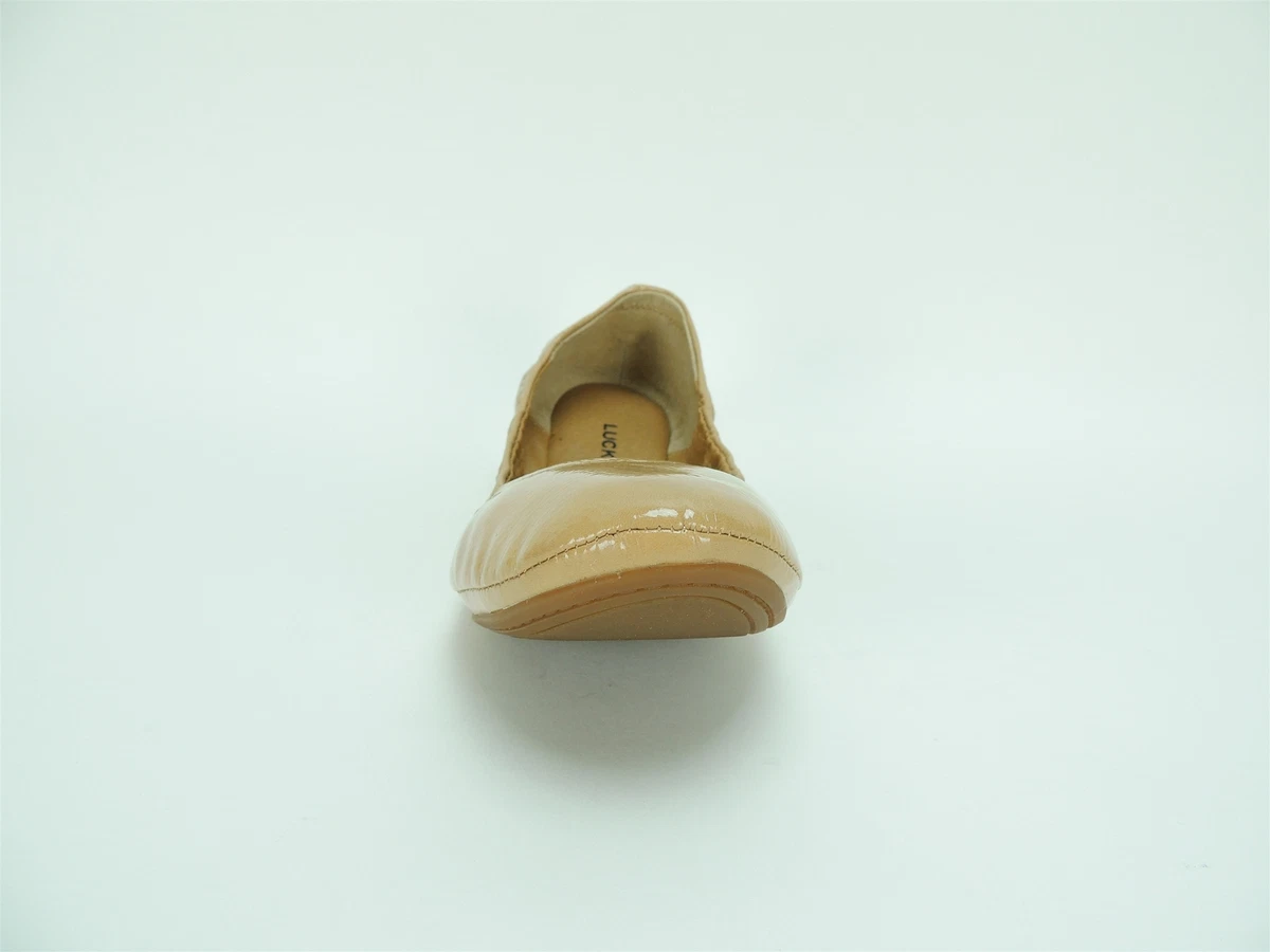 Lucky Brand Women s Emmie Flats Nude Patent Hami Mirror Size 7 M