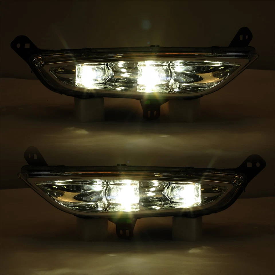 Par de luces antiniebla LED cromadas izquierda y derecha para Chrysler 200 2015 2016 15 16 Foto 3 de 4