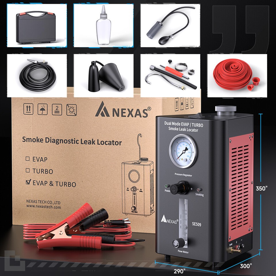 EVAP Turbo Dual Mode Car Leak Detector Truck Smoke Machine Pipe Vacuum