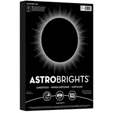 Astrobrights Colored Cardstock, 8.5 x 11, 65lb (176gsm), Eclipse Black, 100 PK
