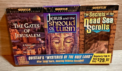Mysteries Of Holy Land VHS 3 Pack New Jerusalem Shroud Of Turin Dead Sea Scrolls
