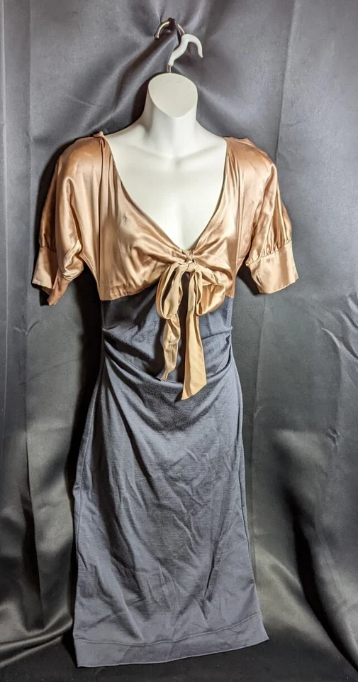 Шерстяное черное платье Diane Von Furstenberg DVF Kitt Champaign размер 6 - Изображение 2 из 4