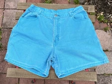 Gitano AQUA Denim Mom High Rise Jean Shorts 16 Vintage 90s Y2K Distressed