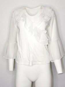 white blouse sheer sleeves