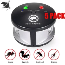 5x Pest Repeller Mouse Blocker Rat Deterrent 4-in-1 Ultrasonic Rodent Repellent