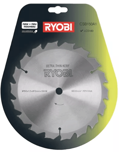 Ryobi 150/10 mm Z= 18 HM Sägeblatt Kreissägeblatt CSB150A1 für LCS180*, RWSL180M - 第 2/3 張圖片