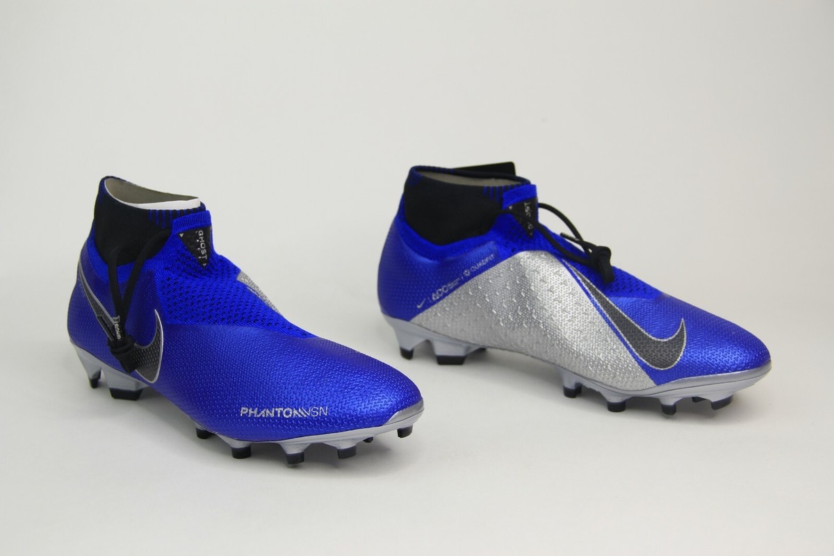 激レアデッドストック★NIKE Phantom Vision 26.5 Nike Phantom VSN Elite DF FG Soccer Cleats Blue Silver