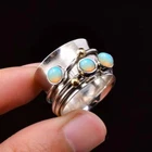 Opal Solid 925 Sterling Silver Band& Spinner Ring Handmade Ring  All Size-q-05