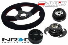 Nrg 320 Race Suede Steering Wheel Rd170 Hub3.0 Black Quick Releaselock Matt A